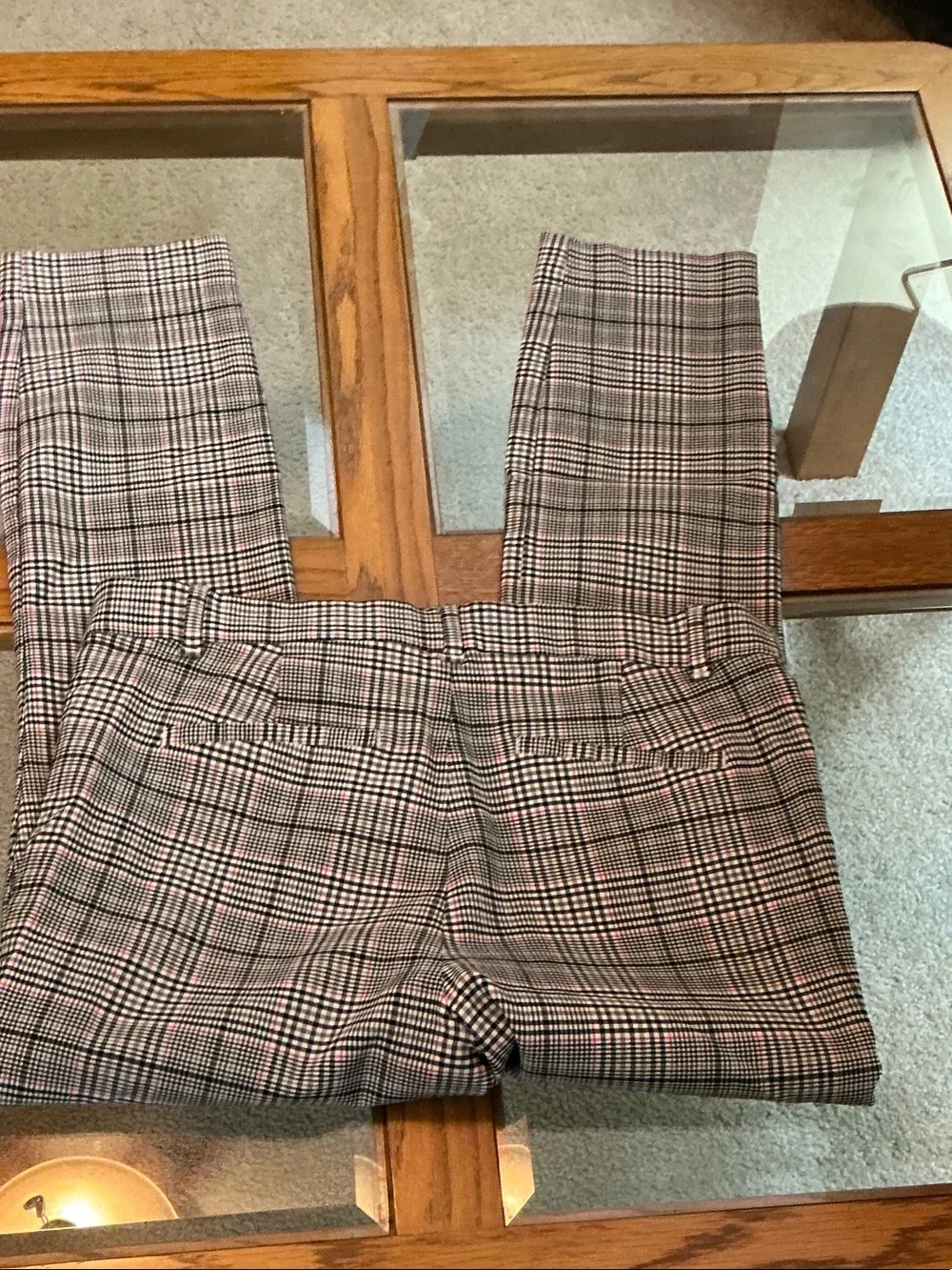 GAP Black and White Plaid pants